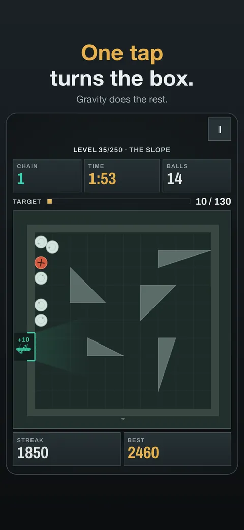 One tap turns the box